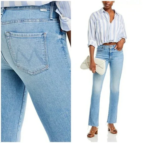 💕MOTHER💕 The Insider Sneak Fray Jeans ~ Love On The Beat 31 NWOT